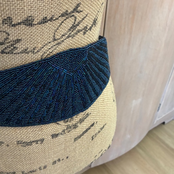 Vintage 80s Fully Beaded Cocktail Formal Maximalist Lined Waist Belt OS New wtag - Picture 15 of 16